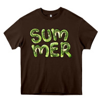 Chocolate Brown summer kiwi Heavy Core Tee - BarkalooDesign