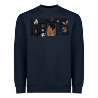 Navy black woman confident Heavyweight Sweatshirt - MaliasSmallBusiness