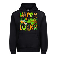 Black St. Patrick's Happy go lucky Urban Hoodie - OliviaCreatesArt