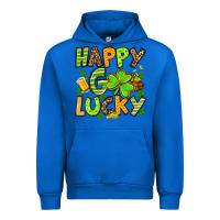 Cobalt St. Patrick's Happy go lucky Urban Hoodie - OliviaCreatesArt