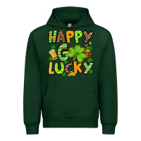 Forest Green St. Patrick's Happy go lucky Urban Hoodie - OliviaCreatesArt