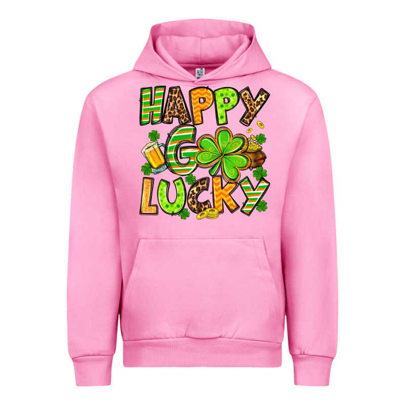 St. Patrick's Happy Go Lucky Urban Hoodie by OliviaCreatesArt | Teevron