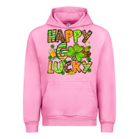 Fuchsia Pink St. Patrick's Happy go lucky Urban Hoodie - OliviaCreatesArt