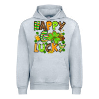 Heather Grey St. Patrick's Happy go lucky Urban Hoodie - OliviaCreatesArt