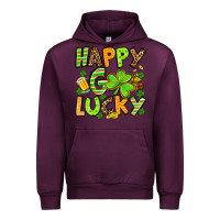 Mauve Wine St. Patrick's Happy go lucky Urban Hoodie - OliviaCreatesArt