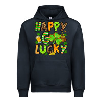 Navy St. Patrick's Happy go lucky Urban Hoodie - OliviaCreatesArt