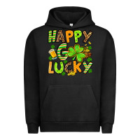 Pigment Black St. Patrick's Happy go lucky Urban Hoodie - OliviaCreatesArt