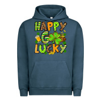 Pigment Midnight Navy St. Patrick's Happy go lucky Urban Hoodie - OliviaCreatesArt