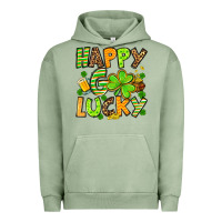 Pigment Oil Green St. Patrick's Happy go lucky Urban Hoodie - OliviaCreatesArt