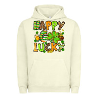 Pigment Pistachio St. Patrick's Happy go lucky Urban Hoodie - OliviaCreatesArt