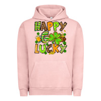 Pigment Salmon St. Patrick's Happy go lucky Urban Hoodie - OliviaCreatesArt