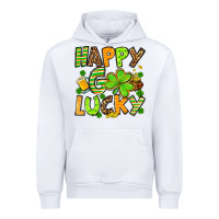 White St. Patrick's Happy go lucky Urban Hoodie - OliviaCreatesArt