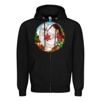 Black silkie chicken christmas Zipper Hoodie - LillyAllenDesigns