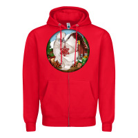 Red silkie chicken christmas Zipper Hoodie - LillyAllenDesigns