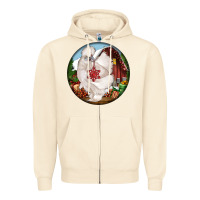 Sandshell silkie chicken christmas Zipper Hoodie - LillyAllenDesigns