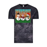 Cloud Black christmas snovman Vintage Tee - BarkalooDesign
