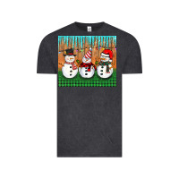 Vintage Black christmas snovman Vintage Tee - BarkalooDesign