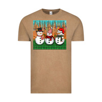 Vintage Coffee christmas snovman Vintage Tee - BarkalooDesign