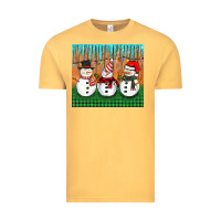Vintage Mustard christmas snovman Vintage Tee - BarkalooDesign