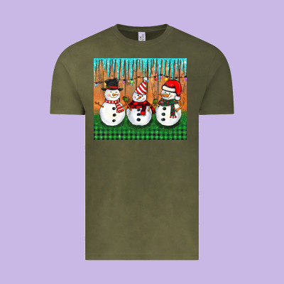 Christmas Snovman Vintage Tee Designed By Barkaloodesign