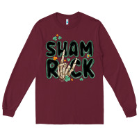 Burgundy sham rock Long Sleeve Tee - MaliasSmallBusiness