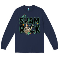 Navy sham rock Long Sleeve Tee - MaliasSmallBusiness
