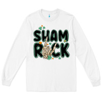 White sham rock Long Sleeve Tee - MaliasSmallBusiness