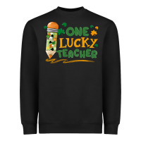 Black one lucky teacher Heavyweight Sweatshirt - MaliasSmallBusiness