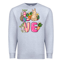 Heather Grey Love Easter Premium Sweatshirt - NancyCooperArtShop