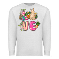 Oatmeal Heather Love Easter Premium Sweatshirt - NancyCooperArtShop