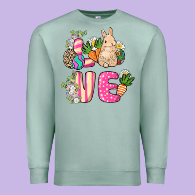 Love Easter Premium Sweatshirt Designed By Nancycooperartshop