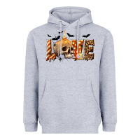Heather Grey Halloween Love Heavyweight Hoodie - texasbilliewilder