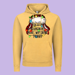 This Is My Christmas Movie Watching Vintage Hoodie Designed By Jasminsmagicworld