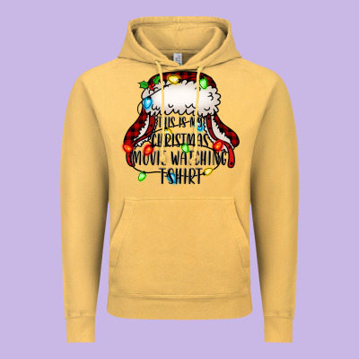 This Is My Christmas Movie Watching Vintage Hoodie Designed By Jasminsmagicworld