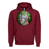 Burgundy brahma chicken christmas Zipper Hoodie - LillyAllenDesigns