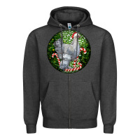 Charcoal Heather brahma chicken christmas Zipper Hoodie - LillyAllenDesigns