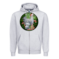 Heather Grey brahma chicken christmas Zipper Hoodie - LillyAllenDesigns