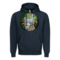 Navy brahma chicken christmas Zipper Hoodie - LillyAllenDesigns