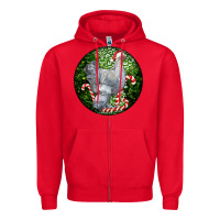 Red brahma chicken christmas Zipper Hoodie - LillyAllenDesigns