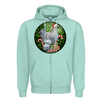 Seafoam brahma chicken christmas Zipper Hoodie - LillyAllenDesigns