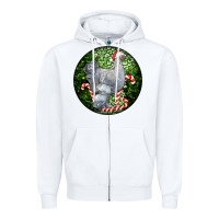 White brahma chicken christmas Zipper Hoodie - LillyAllenDesigns