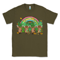 Army Green st patrick's day baby highland cow Classic Tee - MaliasSmallBusiness