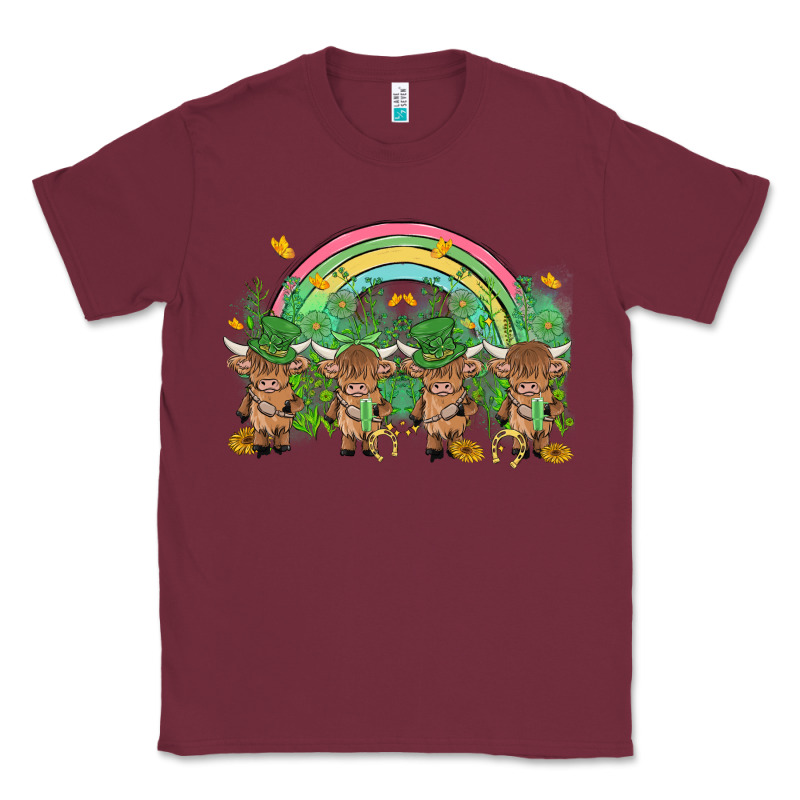 St Patrick's Day Baby Highland Cow Classic Tee by MaliasSmallBusiness | Teevron