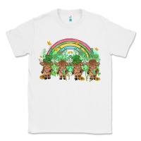 White st patrick's day baby highland cow Classic Tee - MaliasSmallBusiness