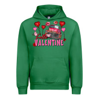 Emerald Hello Valentine Valentine's Day truck Urban Hoodie - FaDigitalArtStudio