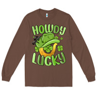 Chestnut howdy go lucky st patrics day Long Sleeve Tee - MaliasSmallBusiness