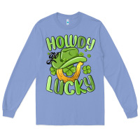 Colony Blue howdy go lucky st patrics day Long Sleeve Tee - MaliasSmallBusiness