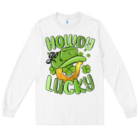 White howdy go lucky st patrics day Long Sleeve Tee - MaliasSmallBusiness