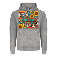 Cloud Rock just a small town girl with gemstone sunflower serape and cowhide Vintage Hoodie - Artiststas