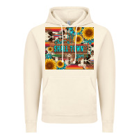 Vintage Artic just a small town girl with gemstone sunflower serape and cowhide Vintage Hoodie - Artiststas